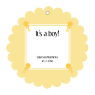 Childs Play Baby Scalloped Circle Favor Tag